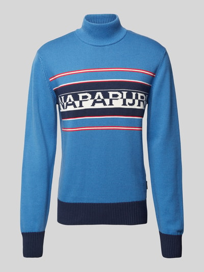 Napapijri Gebreide pullover met turtleneck, model 'SARDONA' Blauw - 2