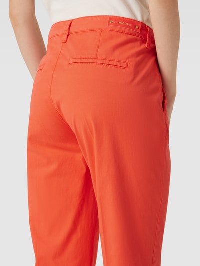 MAC Regular fit broek met knoop- en ritssluiting, model 'TURN UP' Oranje - 3