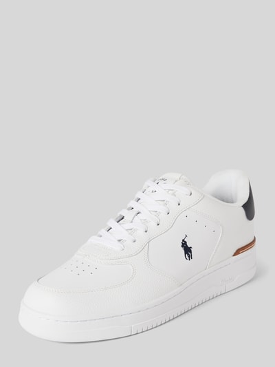 Polo Ralph Lauren Ledersneaker mit Logo-Stitching Modell 'MASTERS' Weiss 1