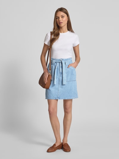 Mustang Knielanger Jeansrock mit Bindegürtel Modell 'Style Blossom' Jeansblau 1