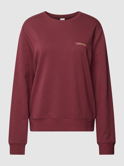 Calvin Klein Underwear Sweatshirt mit Label-Stitching Bordeaux 2