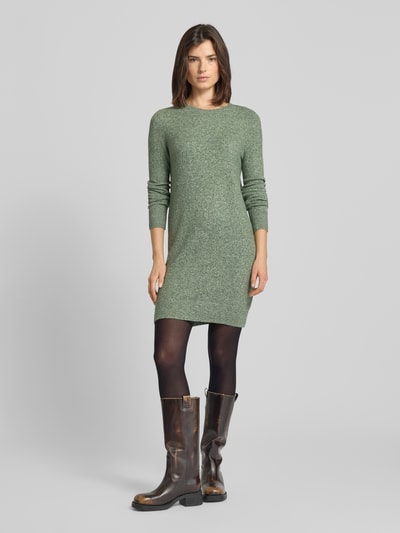 Vero Moda Flatteuze gebreide jurk met ronde hals, model 'DOFFY' Olijfgroen - 1