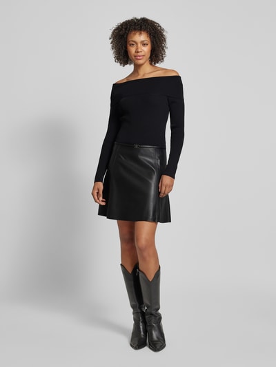 Liu Jo White Minikleid im Stufen-Look Black 1