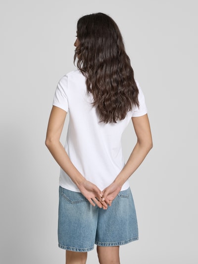 Tom Tailor Denim Regular Fit T-Shirt aus reiner Baumwolle Weiss 5