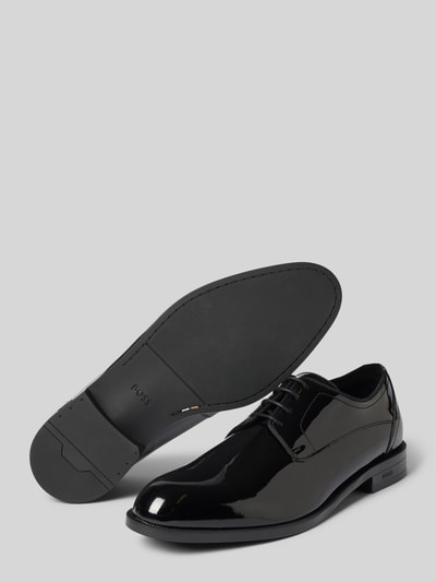 BOSS Veterschoenen van lakleer model 'Tayil' Zwart - 4