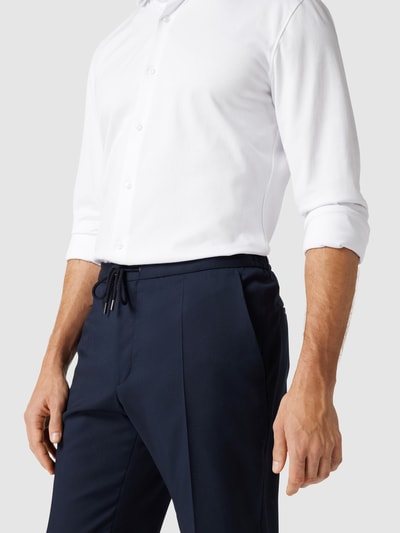 BOSS Slim Fit Slim fit zakelijk overhemd met structuurmotief Wit - 3