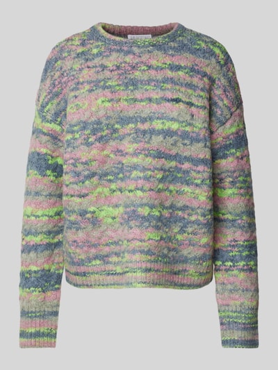 Jake*s Collection Gebreide pullover met ronde hals Felroze - 2