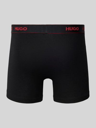 HUGO Boxershorts mit elastischem Label-Bund im 3er-Pack Black 3