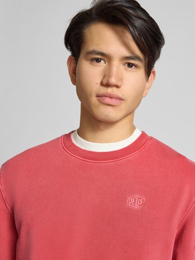 DEUS EX MACHINA Sweatshirt mit Label-Stitching und Rundhalsausschnitt Rot 3