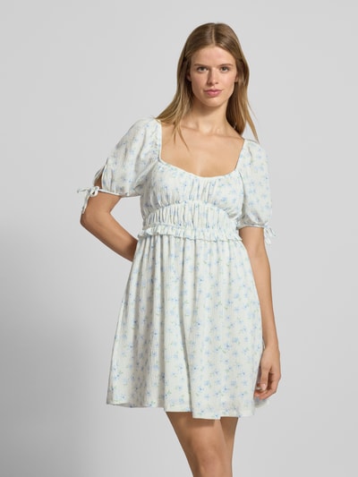 Gina Tricot Mini-jurk met structuurmotief, model 'Indra' Offwhite - 4