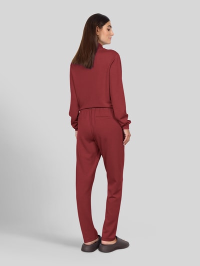 Soyaconcept Spodnie dresowe o kroju regular fit z mieszanka modalu model 'SC-BANU 157' Bordowy 4