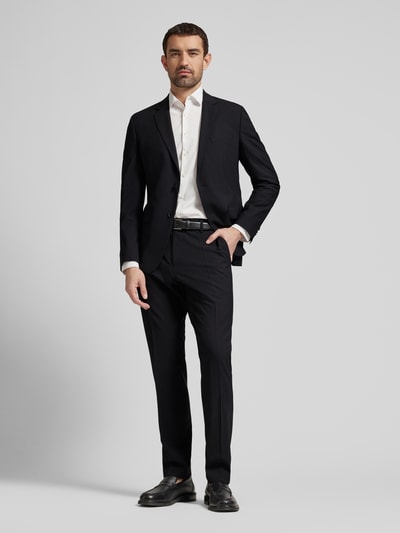 BOSS Slim Fit Anzug aus Schurwolle Modell 'Huge' Black 1