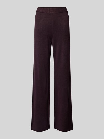 Vero Moda Wide leg gebreide broek met elastische band, model 'NALINA' Grafiet - 2