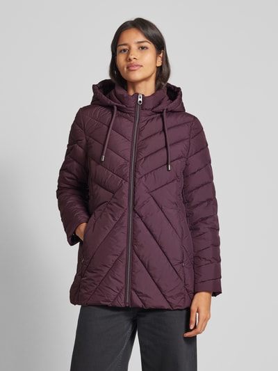 Christian Berg Woman Selection Gewatteerd jack met ritssluiting Aubergine - 4