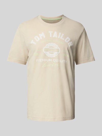 Tom Tailor Regular Fit T-Shirt aus reiner Baumwolle Sand 2