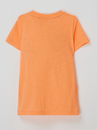 Garcia T-shirt met print Neon oranje - 3