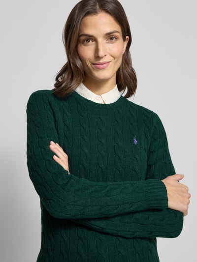 Polo Ralph Lauren Gebreide pullover van een mix van wol en kasjmier, model 'JULIANNA' Groen - 3