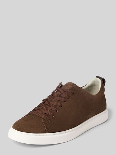 CG – CLUB of GENTS Sneakersy z naturalnej skóry w imitacji weluru model 'Uwin' Ciemnobrązowy 1