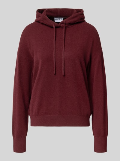 Jake*s Casual Hoodie aus Kaschmir Aubergine 2