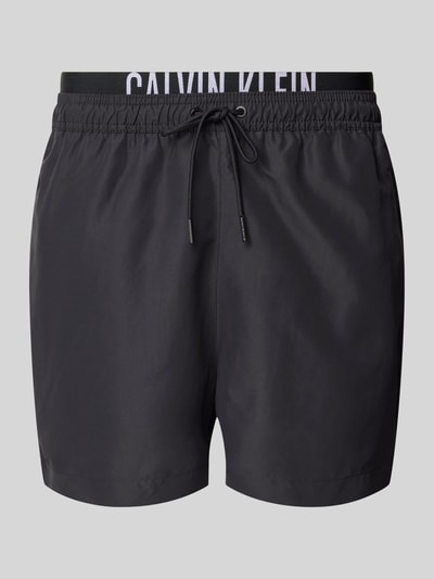 Calvin Klein Underwear Badehose mit Label-Print Black 1