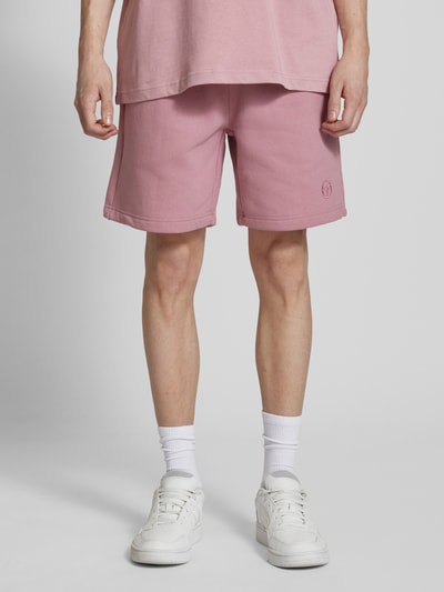 SERGIO TACCHINI Regular fit sweatshorts met logostitching, model 'SIMBA' Oudroze - 4