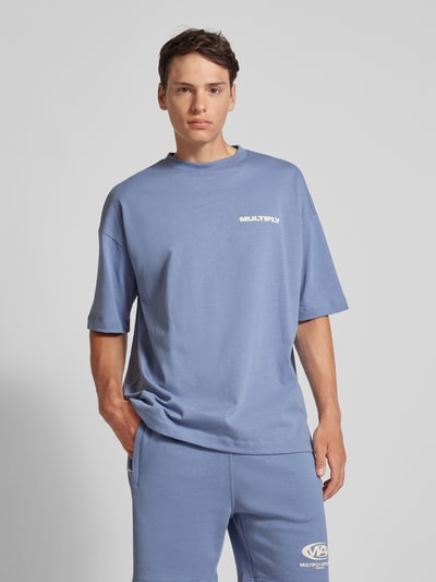 Multiply Apparel Oversized T-Shirt mit Label-Print Blau 4