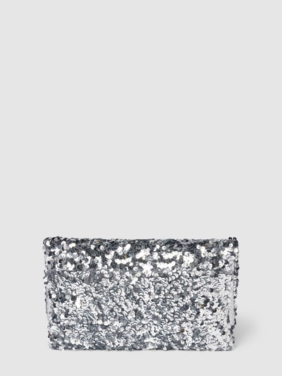 Abro Leren clutch met strik met strass-steentjes Zilver - 4