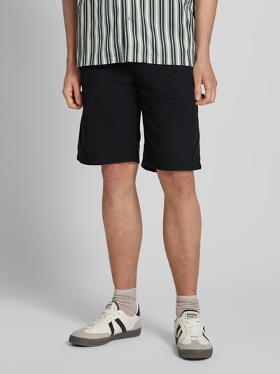 Blend Korte regular fit broek met elastische band, model 'MORGAN' Zwart - 4