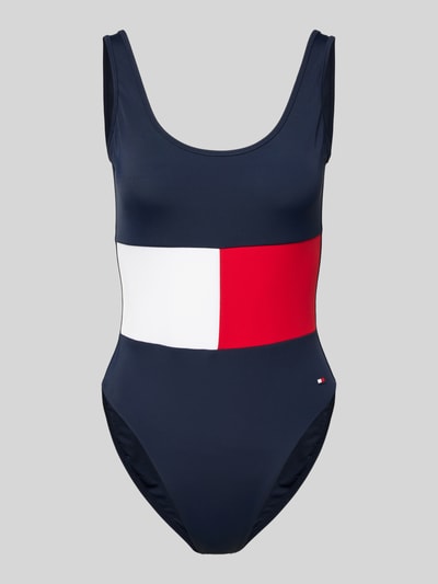 TOMMY HILFIGER Badeanzug mit Stretch-Anteil Modell 'CORE FLAG' Marine 1