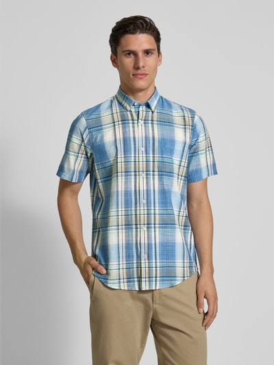 Lerros Straight Fit Freizeithemd mit Kentkragen Petrol 4