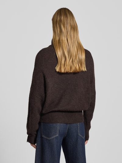 ICHI Regular Fit Strickpullover mit Alpaka-Anteil Modell 'IHKAMARA' Dunkelbraun 5