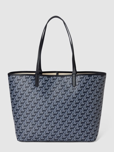 Lauren Ralph Lauren Shopper met all-over motief, model 'COLLINS 36' Marineblauw - 2