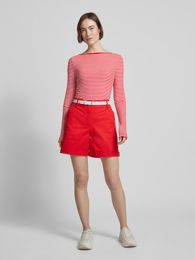 Tommy Hilfiger Longsleeve mit Wellensaum Rot 1