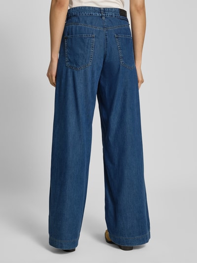 MAC Loose fit jeans met strikceintuur, model 'Wendy' Blauw - 5
