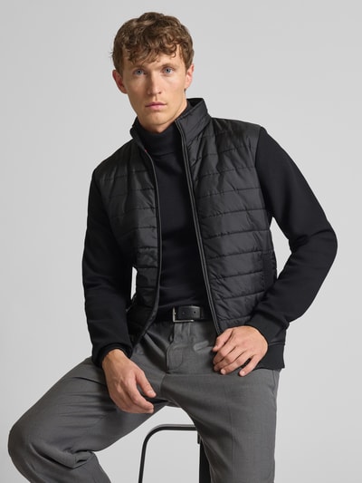 Christian Berg Men Kurtka pikowana ze stójką Czarny 3