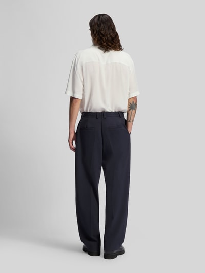 HUGO Modern Fit Hose aus Baumwoll-Mix Dunkelblau 5