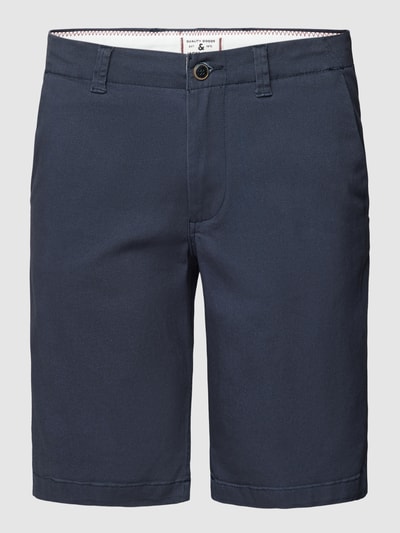 Jack & Jones Bermuda met Franse steekzakken, model 'DAVE' Donkerblauw - 2