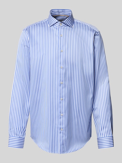 Jake*s Regular Fit Business-Hemd mit Knopfleiste Royal 2