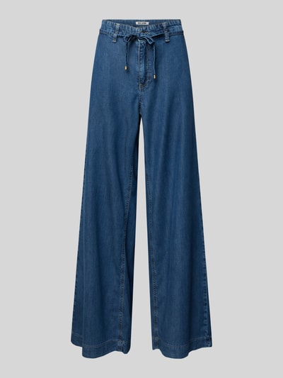 MAC Loose fit jeans met strikceintuur, model 'Wendy' Blauw - 2