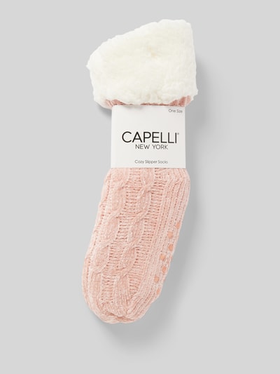 CAPELLI NEW YORK Socken mit Zopfmuster Altrosa 3