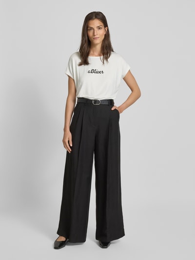 s.Oliver RED LABEL Loose fit T-shirt met extra brede schouders Wit - 1