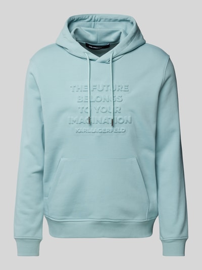 Karl Lagerfeld Hoodie mit Label-Stitching Hellblau 2