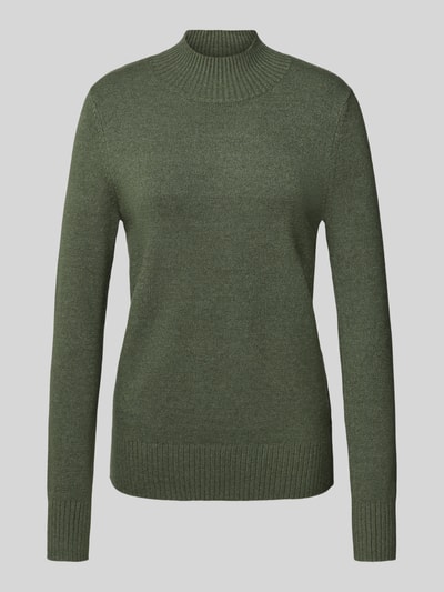 Christian Berg Woman Strickpullover mit Stehkragen Oliv Melange 2