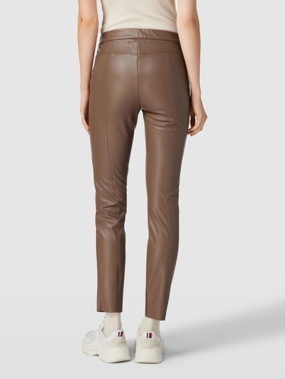 Raffaello Rossi Legging in effen design, model 'RESA' Lichtbruin - 5