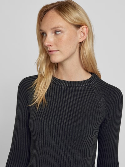 Vero Moda Regular fit gebreide pullover met verwassen look, model 'REAL' Antraciet - 3