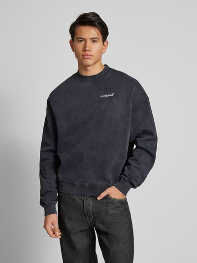 Low Lights Studios Sweatshirt mit Label-Stitching Anthrazit 4