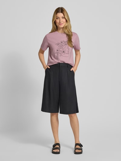 Vila T-shirt met motiefprint, model 'NORA' Rosé - 1