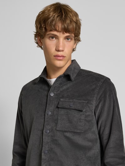 Blend Regular fit vrijetijdsoverhemd met borstzak Antraciet - 3