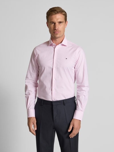 Tommy Hilfiger Tailored Slim fit zakelijk overhemd van hoogwaardige katoenmix Lichtroze - 4