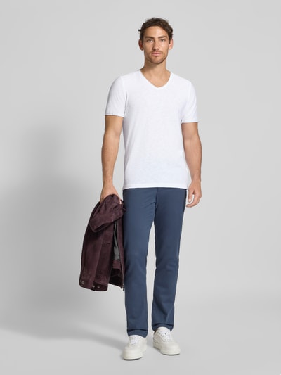 MCNEAL T-Shirt mit V-Ausschnitt Weiss 1